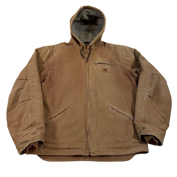 Carhartt J141 BRN Men’s X-Large Brown Sandstone Sierra Sherpa Lined Jacket Coat
